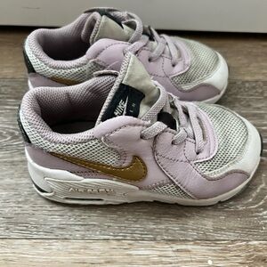 Nike Air Max in Light Pink and Metallic Gold